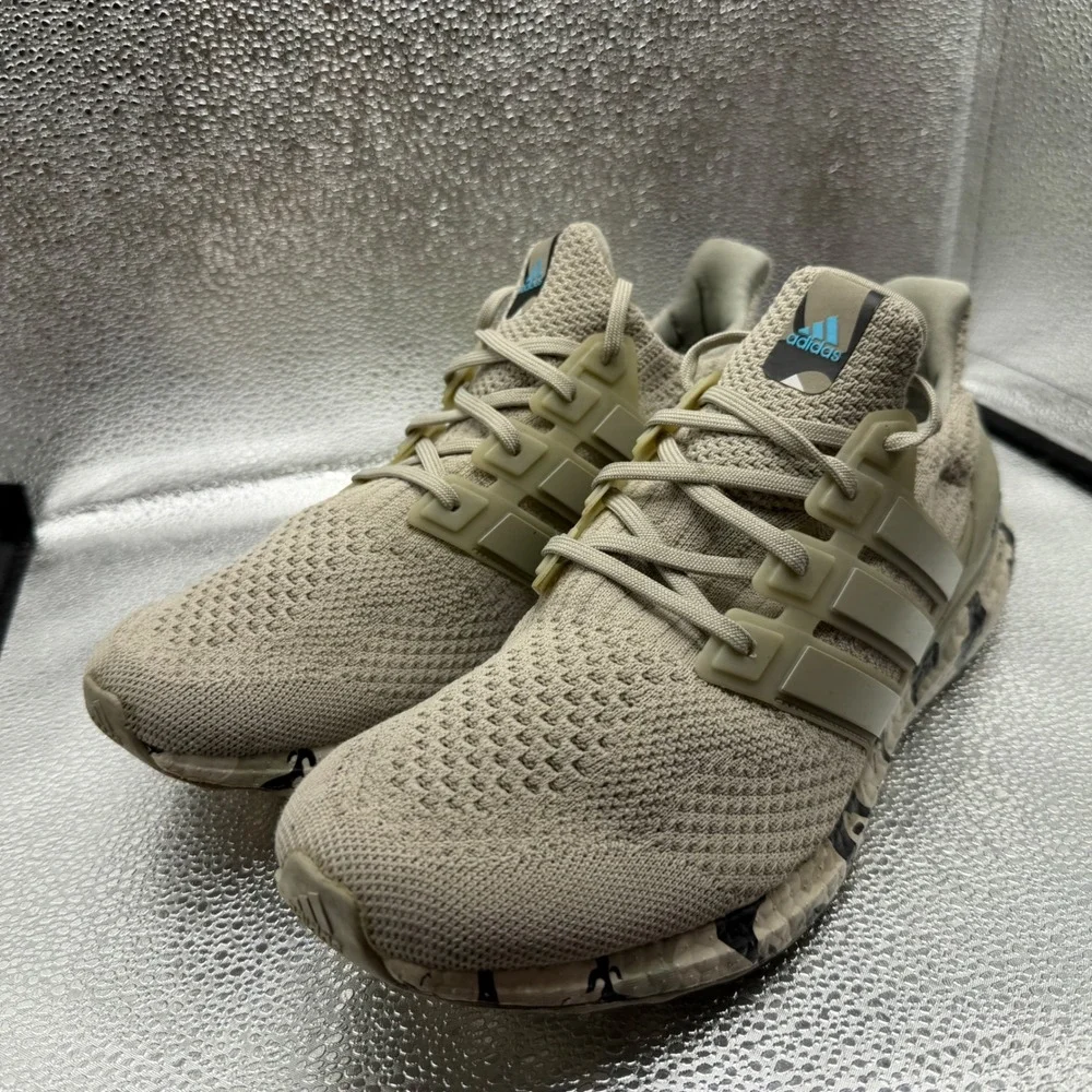 Size 13 Adidas Ultraboost 1.0 DNA Running Shoes Mens Green Excellent GY8535 Camo